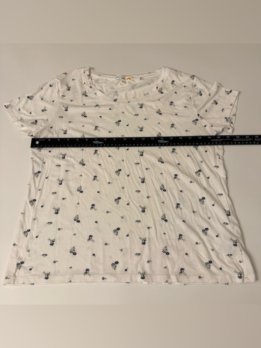 C & C California Somerset Short Flutter Sleeve Tee Floral Women' L Cottagecore - Picture 4 of 5